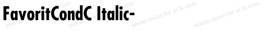 FavoritCondC Italic字体转换